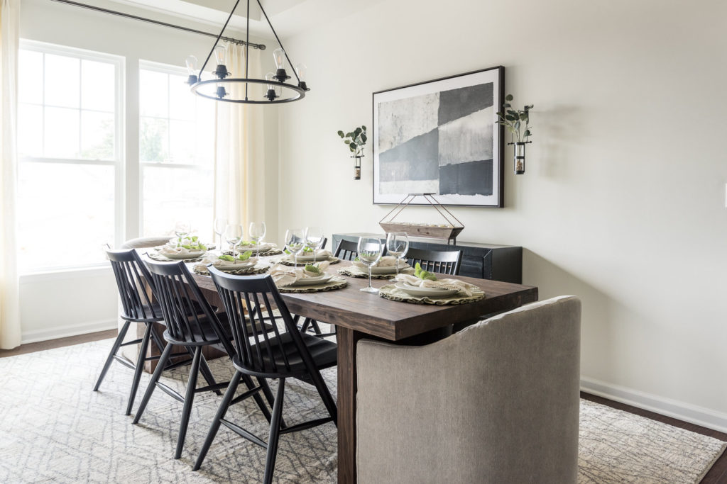 model home formal dining room natural light 55+ living